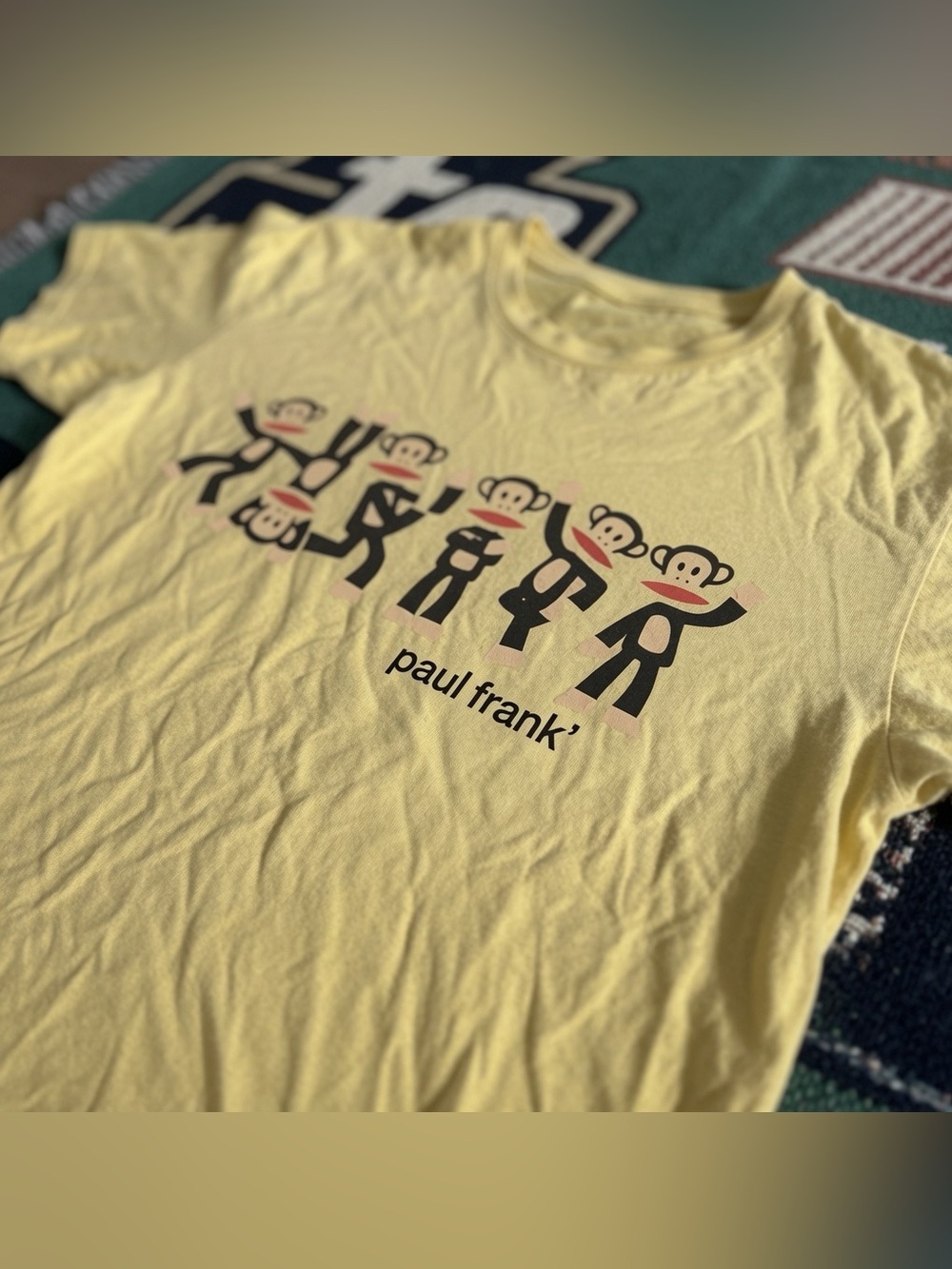Funny Monkey yellow baby tee Vintage y2k Inspired Baby Tee